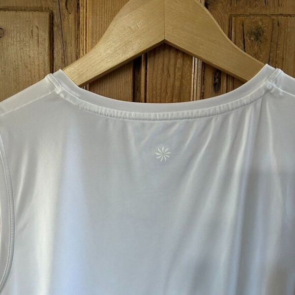 Athleta Medium White Cadence Mesh Tank Top - Small Flaw - Picture 9 of 12